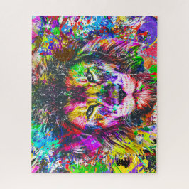 しぶきのあるライオン ジグソーパズル