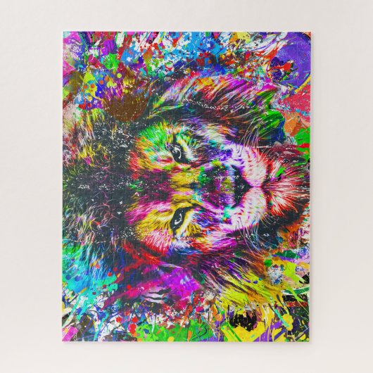 しぶきのあるライオン ジグソーパズル (縦)