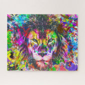 しぶきのあるライオン ジグソーパズル (横)