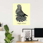 しぶきのむちゃくちゃのタンブラー鳩 ポスター (ホームオフィス)