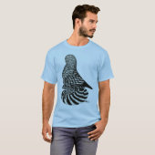 しぶきのむちゃくちゃのタンブラー鳩 Tシャツ (正面フル)