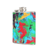 しぶき手によって絵を描かれる抽象的なブラシストローク フラスク (左)