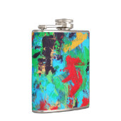 しぶき手によって絵を描かれる抽象的なブラシストローク フラスク (右)