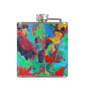 しぶき手によって絵を描かれる抽象的なブラシストローク フラスク (裏面)