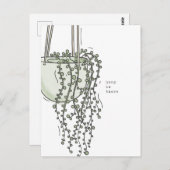 しぶとく生きてね　多肉植物のポストカード ポストカード (正面/裏面)