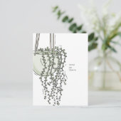 しぶとく生きろよ！多肉植物の葉のポストカード ポストカード (スタンド正面)