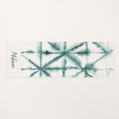 しぼりスタイルモダンウォーターカラースマラグッドグリーン ヨガマット (正面(横))