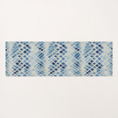 しぼりブルー絞り染め伝統的ジャパン柄No4 ヨガマット (裏面(横))