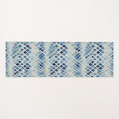 しぼりブルー絞り染め伝統的ジャパン柄No4 ヨガマット (正面(横))