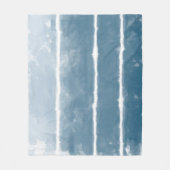 しぼりモダンレトログラデーション絞り染めヒッパイインディゴ フリースブランケット (正面)