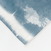 しぼりモダンレトログラデーション絞り染めヒッパイインディゴ フリースブランケット (角)