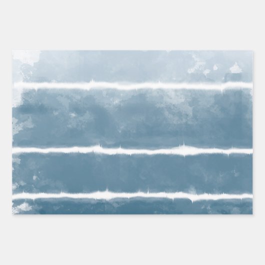 しぼりモダンレトログラデーション絞り染めヒッパイインディゴ ラッピングペーパーシート (正面3)