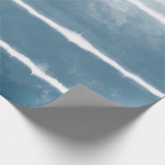 しぼりモダンレトログラデーション絞り染めヒッパイインディゴ ラッピングペーパー (角)