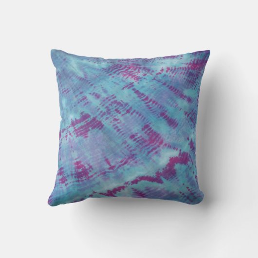 しぼり布房穂青紫絞り染め枕 クッション (裏面)