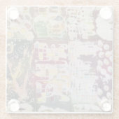 しぼり抽象芸術アートパターンデコールガラスコースター ガラスコースター (裏面)