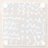 しぼり抽象芸術アートパターンデコールガラスコースター ガラスコースター (裏面)