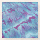 しぼり抽象芸術アートパターンデコールガラスコースター ガラスコースター (正面)