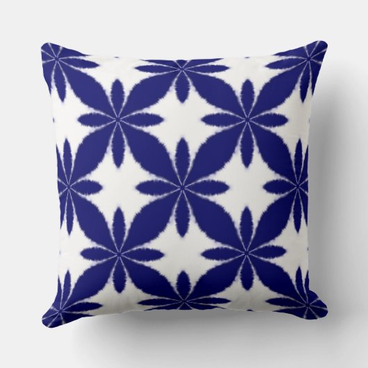 しぼり絞り染めスタイル幾何花模様 クッション (裏面)