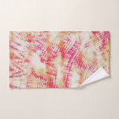 しぼり絞り染めピンクオレンジボホバスタオルセット バスタオルセット (ハンドタオル)