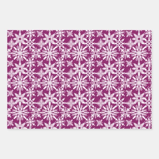 しぼり絞り染めピンクスノーフレーク模様 ラッピングペーパーシート (正面3)