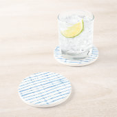 しぼり絞り染めブルーラインパターンコースター コースター (側面)