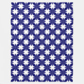 しぼり タイダイ スタイル 幾何学的な 花模様 フリースブランケット (正面)