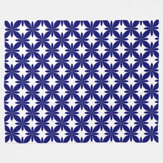 しぼり タイダイ スタイル 幾何学的な 花模様 フリースブランケット (正面(横))