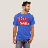しまった、ダーツを投げた ダーツ投げの的 Tシャツ (正面フル)