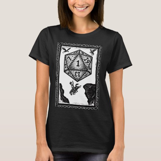 しまった!出目1!知恵判定失敗! Tシャツ (正面)
