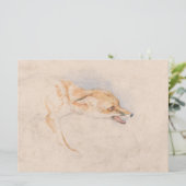 しゃがむキツネの勉強（John Frederick Lewis著） カード (スタンド正面)