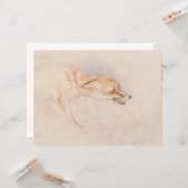 しゃがむキツネの勉強（John Frederick Lewis著） カード (正面/裏面インサイチュ)