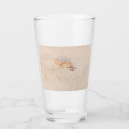 しゃがむキツネの勉強（John Frederick Lewis著） タンブラーグラス