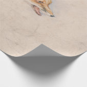 しゃがむキツネの勉強（John Frederick Lewis著） ラッピングペーパー (角)