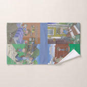 しゃっくりの写字生書体タオル- 4つの写真 ハンドタオル (ハンドタオル)