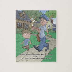 しゃっくりの本のパズル-郵便配達員- 8x10 (110 PC) ジグソーパズル