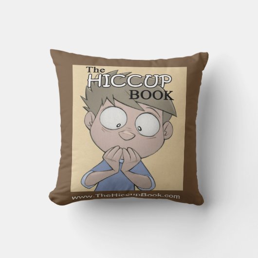 しゃっくりの本-枕-猫 クッション (正面)