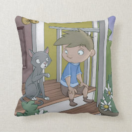 しゃっくりの本-枕-猫 クッション