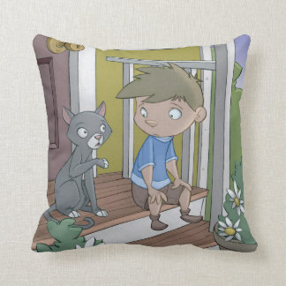 しゃっくりの本-枕-猫 クッション