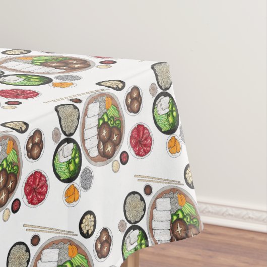 しゃぶしゃぶフードディナ日本のーディナーパーティー鍋 テーブルクロス (インサイチュ)