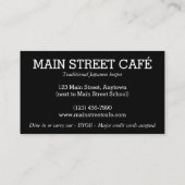 しゃぶしゃぶフードホッ日本のトポットレストラン 名刺 (裏面)