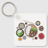 しゃぶしゃぶ日本日本の料理鍋 キーホルダー (正面)