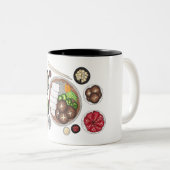 しゃぶしゃぶ日本日本の料理鍋 ツートーンマグカップ (正面右)