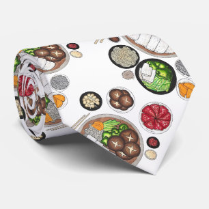 しゃぶしゃぶ日本日本の料理鍋 ネクタイ
