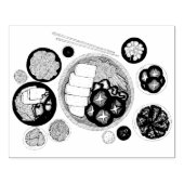 しゃぶしゃぶ日本日本の料理鍋 ラバースタンプ (インプリント)