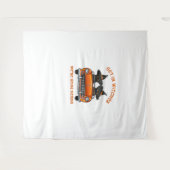しゃれた猫がTシャツをヘキシング タペストリー (正面(横))