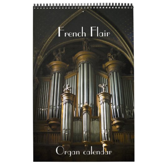 しゃれているフランスのOrganes of France カレンダー (カバー)