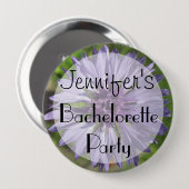 -しゃれている薄紫/パープル独身ボタン 缶バッジ (正面&裏面)