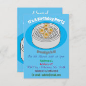 しゅまい・ディムサムの漫画イラスト 招待状 (正面/裏面)