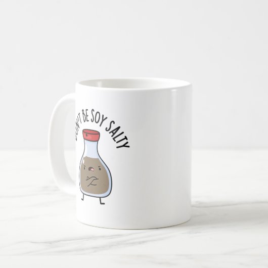 しょうゆパンおもしろいを食うな コーヒーマグカップ (正面左)