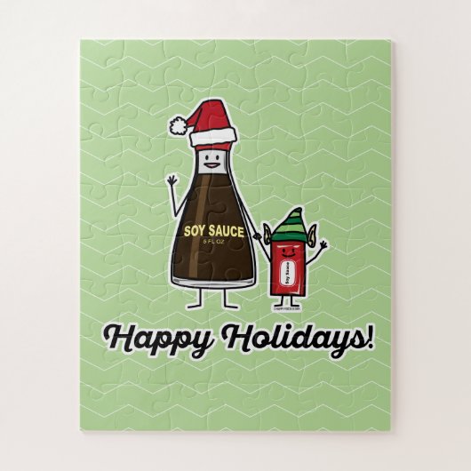 しょうゆボトルパケットキッドチャイルドクリスマスサンタ ジグソーパズル (縦)